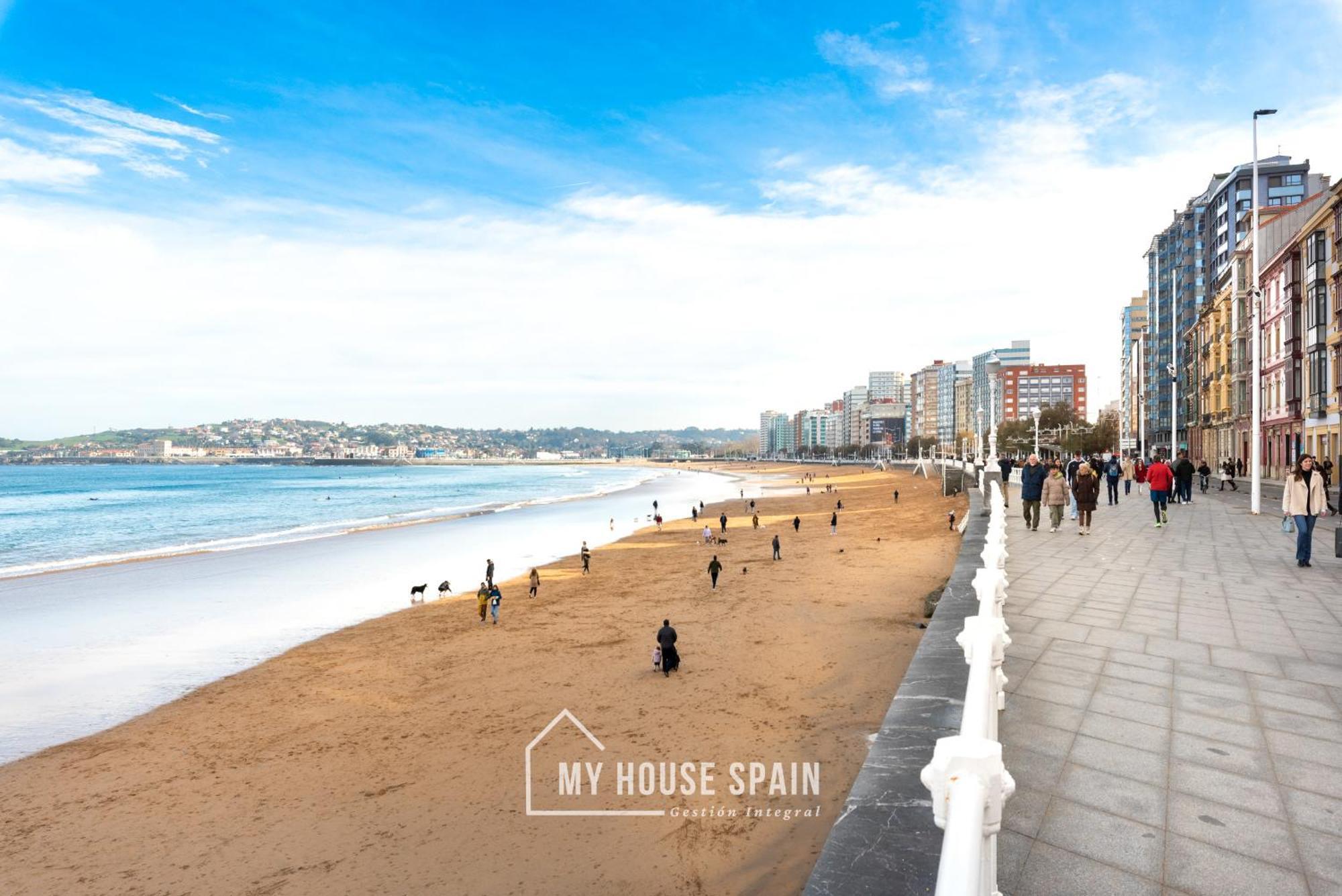 Myhousespain - Radiante Piso Junto A La Playa Gijón Exteriér fotografie