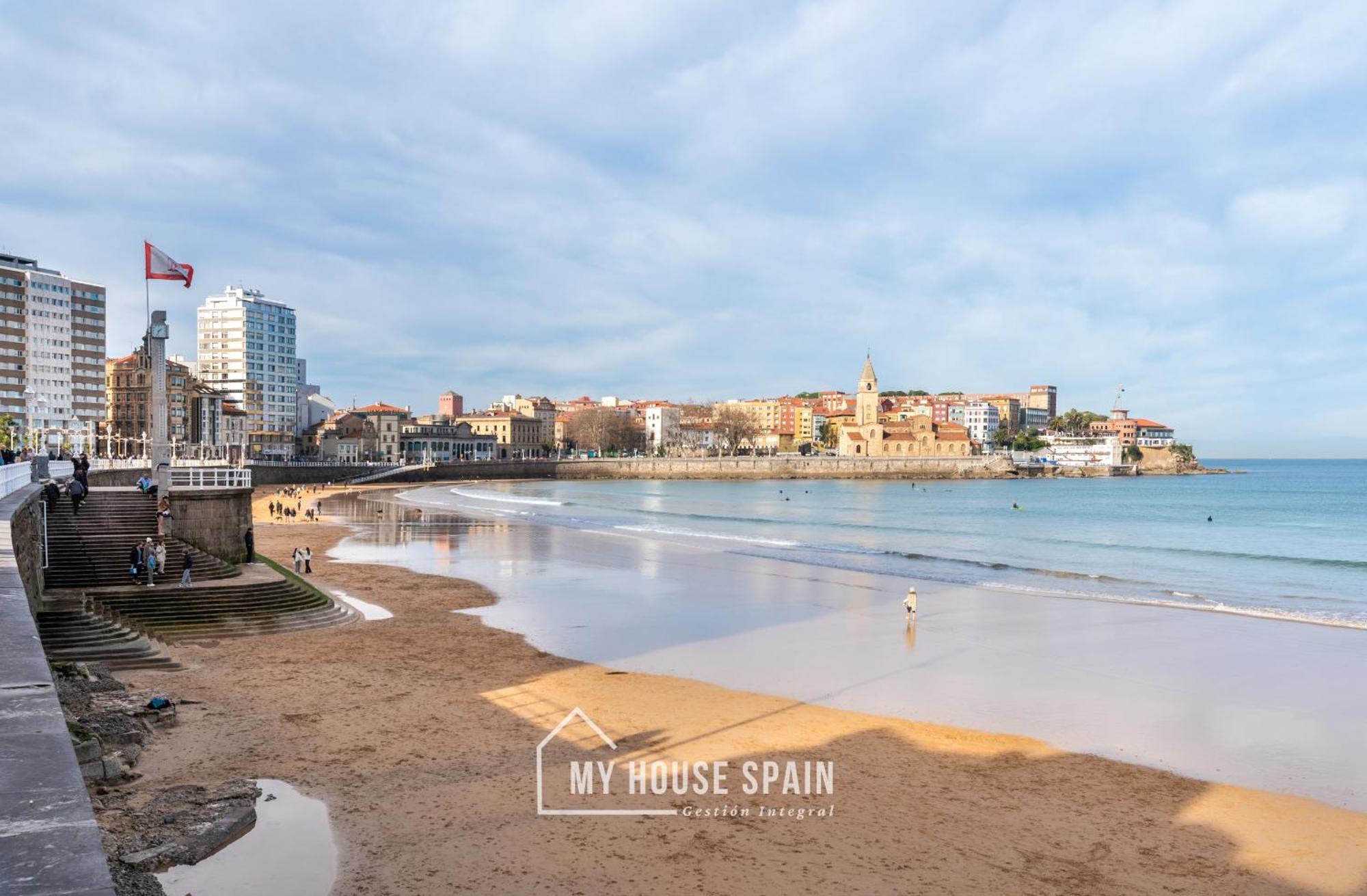 Myhousespain - Radiante Piso Junto A La Playa Gijón Exteriér fotografie